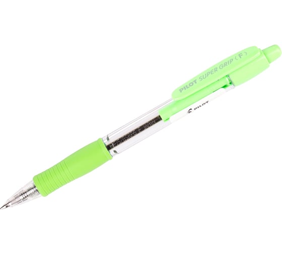 Автоматическая шариковая ручка Pilot Super Grip синяя, 0.7 мм, салатовый BPGP-10R-F-SG