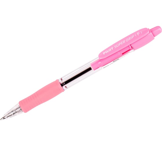 Автоматическая шариковая ручка Pilot Super Grip синяя, 0.7 мм, розовый BPGP-10R-F-P