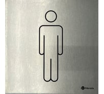 Табличка на дверь Мужской туалет Merida STELLA R металлическая, 20x20 см GSM006.R