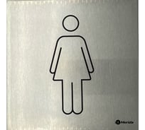 Табличка на дверь Женский туалет Merida STELLA R металлическая, 20x20 см GSM007.R
