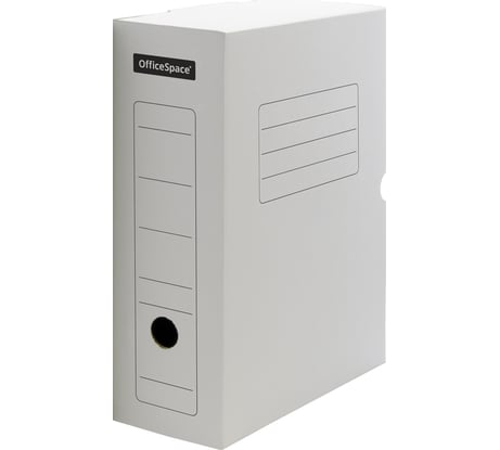 Архивный короб с клапаном OfficeSpace микрогофрокартон, 100 мм, белый, до 900 листов 178838