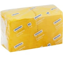 Бумажные салфетки OfficeClean Professional 1 слой, 24х24 см, желтые 290888