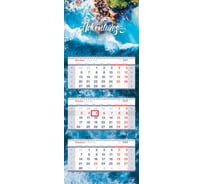 Квартальный календарь OfficeSpace Premium Adventures 3 блока на 3 гребнях, 2022 г 318433