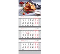 Квартальный календарь OfficeSpace Breakfast 3 блока на 3 гребнях, 2022 г 318412