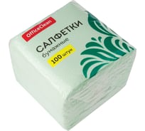 Бумажные салфетки OfficeClean 1 слой, 24х24 см, зеленые, 100 шт 255443