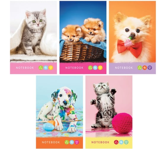 Блокнот ArtSpace Питомцы. Bright friends А7, 48 листов, на склейке Б7к48кл_24547 1