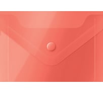 Папка-конверт на кнопке OfficeSpace А7, 74х105 мм, 150 мкм, красная 281228