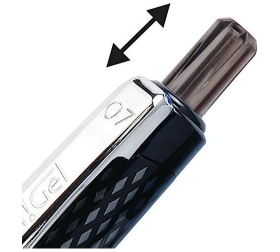 Гелевая автоматическая ручка Pentel Oh!Gel d 0.7 мм, набор 3 шт PK497-3A .черные чернила 793222