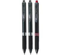 Гелевая автоматическая ручка Pentel Oh!Gel d 0.7 мм, набор 3 шт PK497-2AB. черные, красные чернила 793220