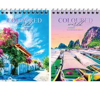 Блокнот ArtSpace Путешествия. Coloured А6, 80 листов, на гребне world Б6к80гр_27941