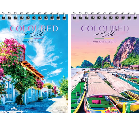Блокнот ArtSpace Путешествия. Coloured А6, 80 листов, на гребне world Б6к80гр_27941 1