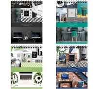 Блокнот ArtSpace Офис. Workspace design А6, 80 листов, на гребне твердая обложка Бт6к80гр_27953