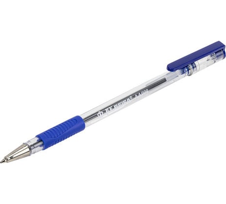 Ручка шариковая с грипом BEIFA Бэйфа ОФИСМАГ, синяя, корпус прозрачный, узел 0,7 мм, линия письма 0,5 мм AA999-BL 50 шт 141739