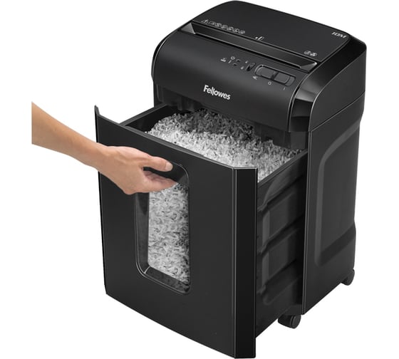Уничтожитель документов Fellowes FS-46306 10M, 5 уровень секретности, 2x15 мм,10 листов, 19 л CRC46306