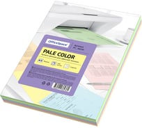 Цветная бумага OfficeSpace Pale Color A5, 80 г/м2, 100 листов, 5 цветов PC_38236