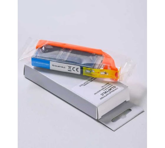 Картридж TD струйный CLI471XLC с чипом для Canon Pixma MG5740 0,68К TD-CLI471XLC 1