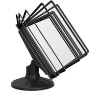 Демосистема настольная вращающаяся перекидная VRT СЮИТА с черным основанием, 10 рамок А4, черного цвета 04112.04