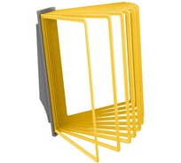 Демосистема перекидная настенная VRT АККОРД с серым основанием и желтыми демопанелями, 10 шт, А4 04129.07