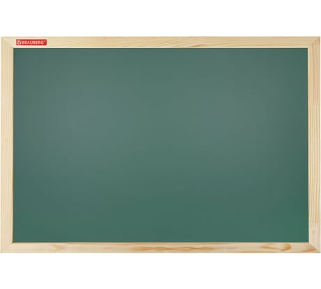 Доска для мела магнитная BRAUBERG Wood 30x45 см, зеленая, деревянная рамка 238797