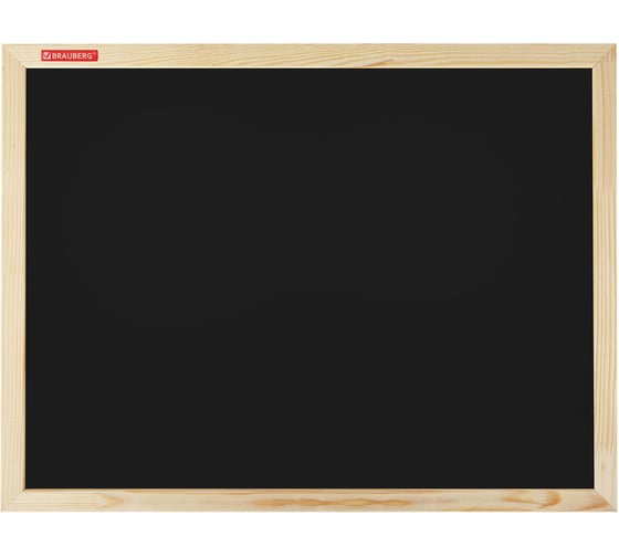 Доска для мела магнитная BRAUBERG Wood 45x60 см, черная, деревянная рамка 238802 1