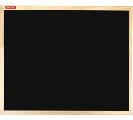 Доска для мела магнитная BRAUBERG Wood 50x70 см, черная, деревянная рамка 238803 1