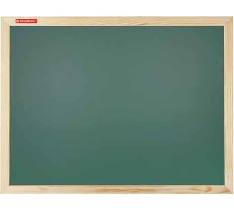 Доска для мела магнитная BRAUBERG Wood 45x60 см, зеленая, деревянная рамка 238798