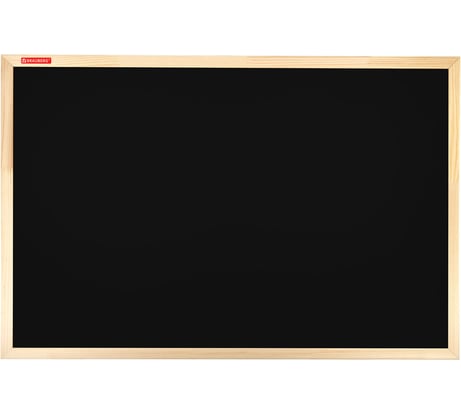 Доска для мела магнитная BRAUBERG Wood 60x90 см, черная, деревянная рамка 238804