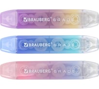 Корректирующая лента двусторонняя BRAUBERG GRADE PASTEL 5 мм x 10 м, 3 шт 273026