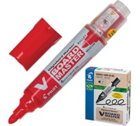 Маркер для доски ОФИСМАГ Pilot V-BOARD Master, Красный, круглый наконечник, 4 мм, Wbma-vbm-m 150835