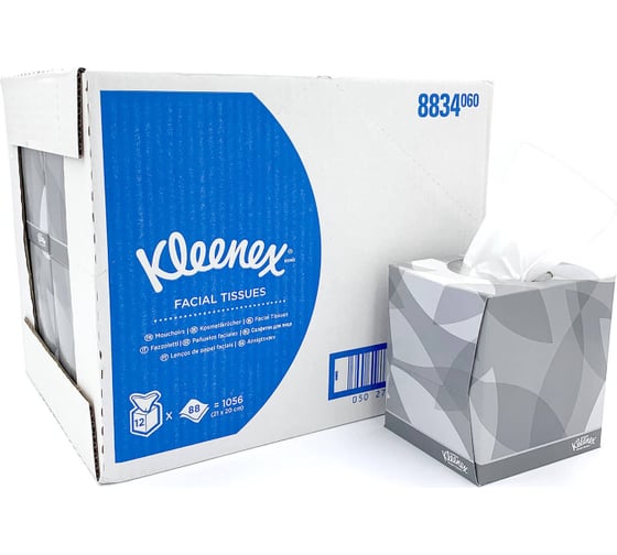 Салфетки для лица Kimberly-Clark Kleenex в кубе белый 8834