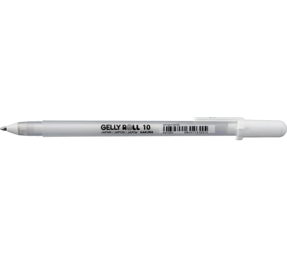 Гелевая ручка SAKURA Gelly Roll белый толстый стержень 10 XPGB1050
