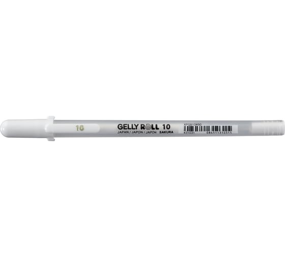 Гелевая ручка SAKURA Gelly Roll белый толстый стержень 10 XPGB1050