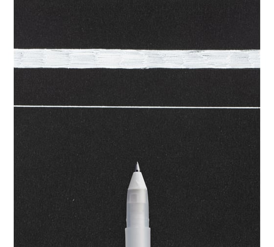 Гелевая ручка SAKURA Gelly Roll белый тонкий стержень 05 XPGB0550