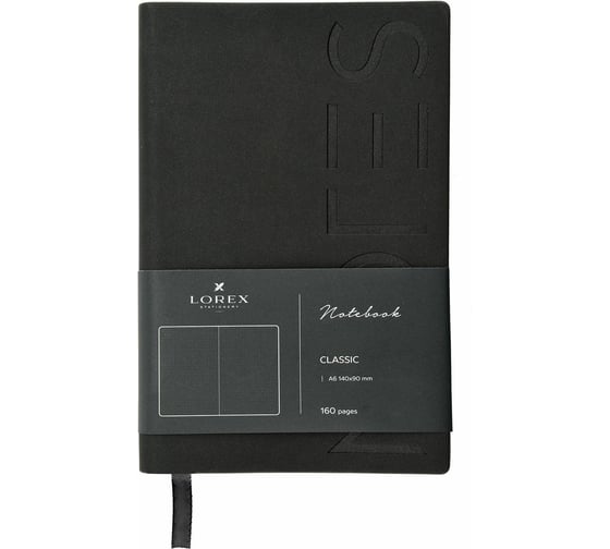 Записная книжка LOREX CLASSIC А6 черный 80 листов, в точку мягкая обложка LXNBA6BС-CL 1
