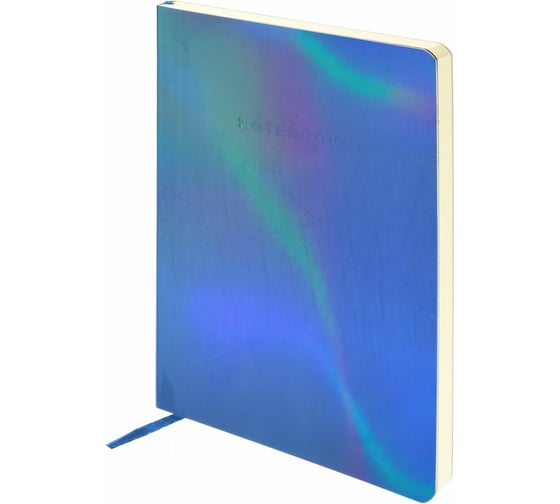 Записная книжка LOREX HOLOGRAPHY B6 синяя голография 80 листов, линия интегральная обложка LXNBB6BL-HG