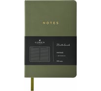 Записная книжка LOREX VINTAGE B6 оливковый, золотой срез 128 листов, линия мягкая обложка LXNBB6OL-VT