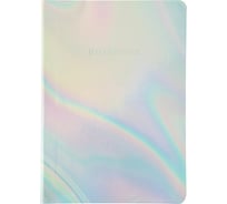 Записная книжка LOREX HOLOGRAPHY B6 белая голография 80 листов, линия интегральная обложка, LXNBB6WH-HG