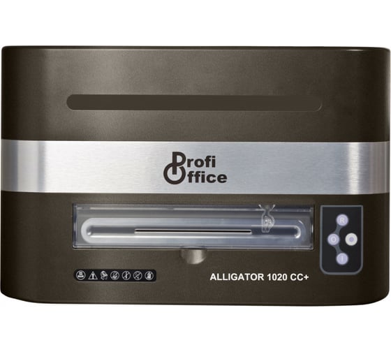 Уничтожитель ProfiOffice Alligator 1020CC+, 3 уровня секретности, 3,8х40 мм, 20 листов, 34 л, CD, карты 91936