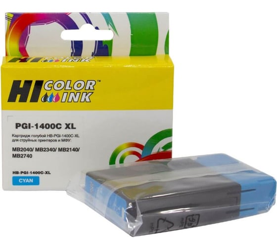 Картридж для Canon MAXIFY MB2050/MB2350/MB2040/MB2340, C Hi-Black PGI-1400XLC HB-CAN-PGI-1400XLC-C 1