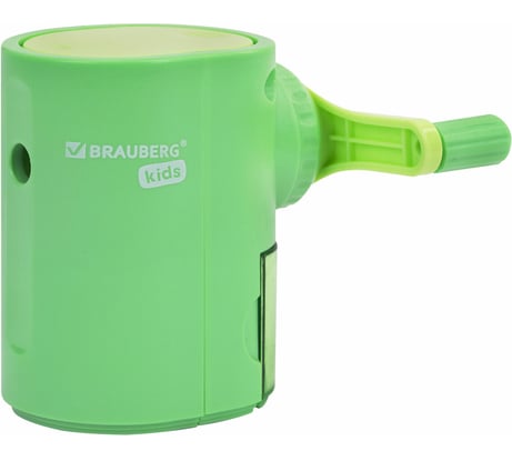 Точилка механическая BRAUBERG для ч/гр и цветных карандашей, крепление, корпус мятный 272003