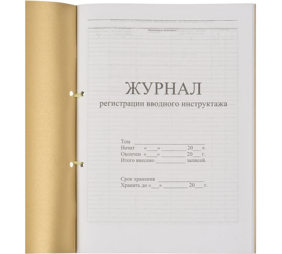 Журнал регистрации вводного инструктажа ОФИСМАГ 32л, сшивка/пломба/обложка ПВХ 130204