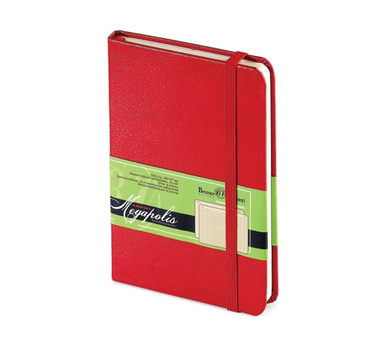 Блокнот Bruno Visconti MEGAPOLIS JOURNAL формат А6, 100 листов, красный 3-102/04 1