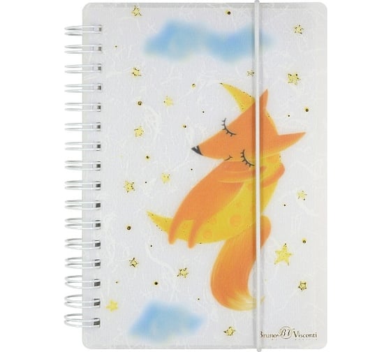 Блокнот Bruno Visconti CUTE JOURNAL формат А6-, 80 листов, на гребне с резинкой в точку 3-574/03