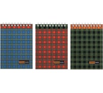 Блокнот Bruno Visconti ULTIMATE BASICS ШОТЛАНДКА гребень, формат А6, 60 листов, 3 вида 3-60-472