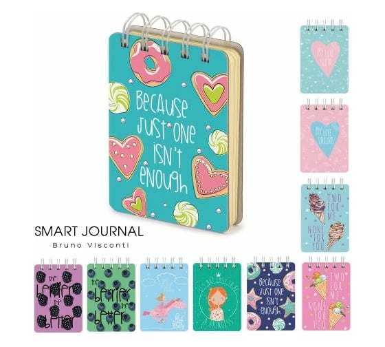 Блокнот Bruno Visconti SMART JOURNAL формат А7, 108 листов, на гребне линейка 3-559/02