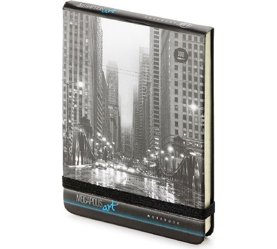 Блокнот Bruno Visconti MEGAPOLIS JOURNAL формат А6, 100 листов, вертикальный на резинке 3-476/02