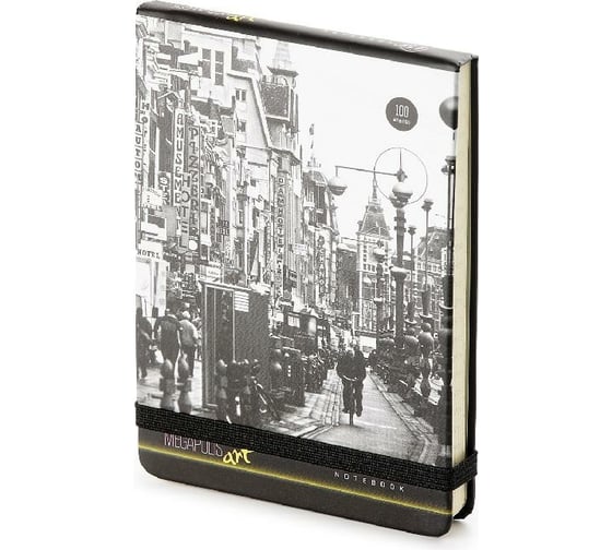 Блокнот Bruno Visconti MEGAPOLIS JOURNAL формат А6, 100 листов, вертикальный на резинке 3-476/02