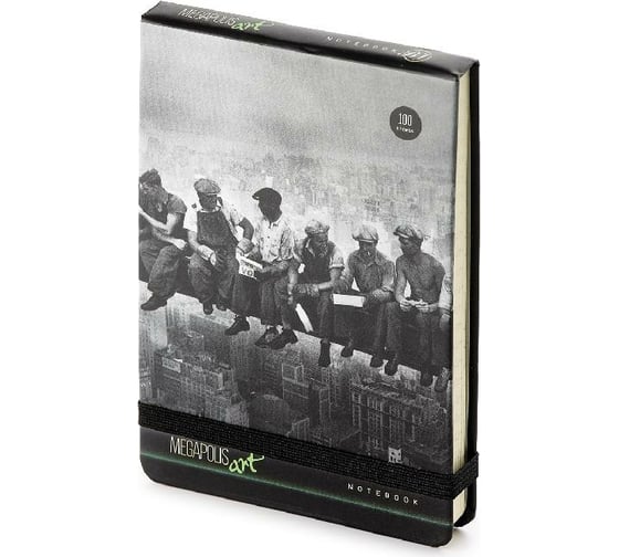 Блокнот Bruno Visconti MEGAPOLIS JOURNAL формат А6, 100 листов, вертикальный на резинке 3-476/02