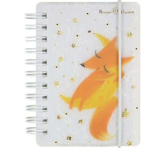 Блокнот Bruno Visconti CUTE JOURNAL формат А7, 80 листов, на гребне с резинкой в точку 3-573/03
