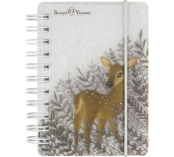 Блокнот Bruno Visconti CUTE JOURNAL FOREST DREAM формат А7, 80 листов, на гребне с резинкой 3 вида клетка 3-573/04